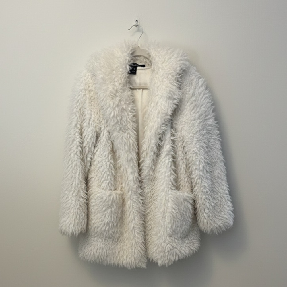 Forever 21 Cream Teddy Jacket